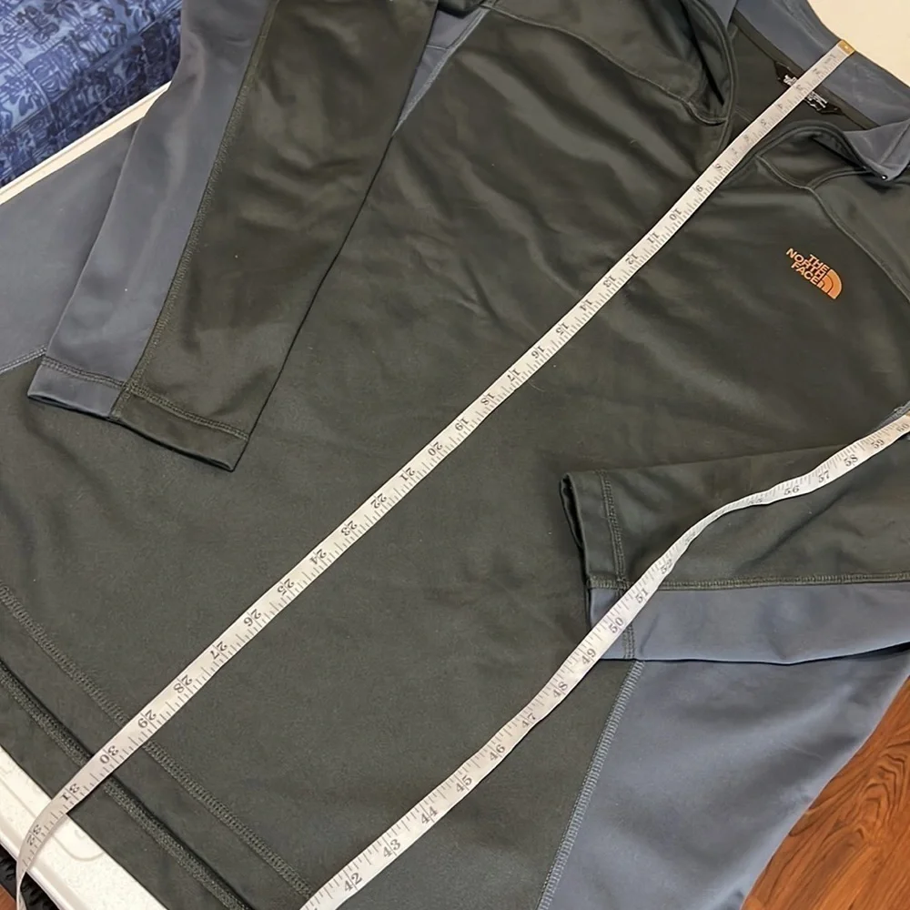 The North Face Shirt Men's Quarter Zip Pullover Long Sleeve Gray Sz XL